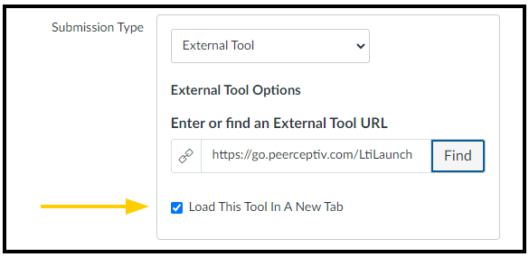Checkbox selected to "Load this tool in a new tab."