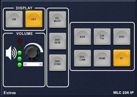 Extron Push-Button Control Interface