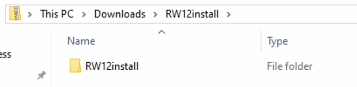 RW12 Install Folder