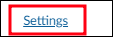 Settings option in ICON Course Navigation Menu
