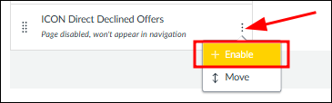 Enable Menu Option