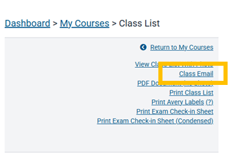 Email Class option